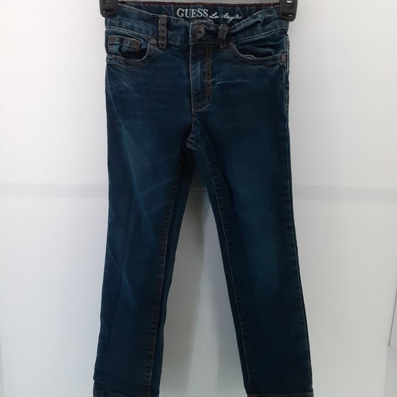 GUESS Youth Girls Daredevil Skinny Leg Jeans | Size 6 | Dark Blue - Picture 1 of 10